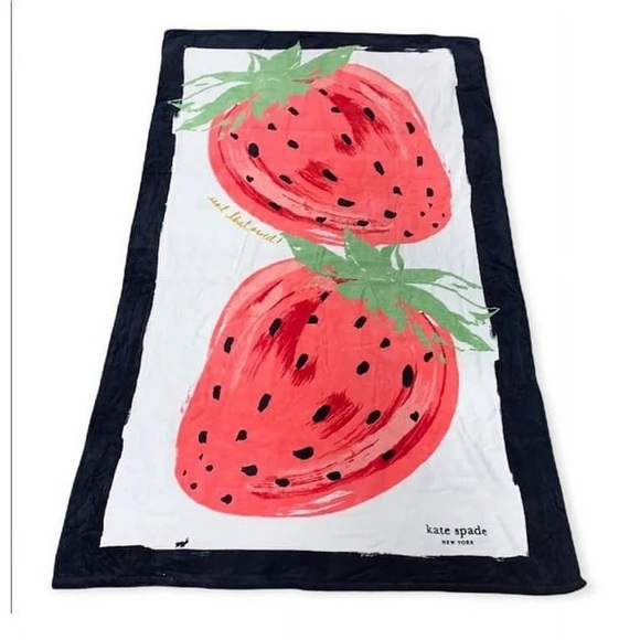 kate spade Other - Kate Spade New York Oversized Strawberry Pool Beach Towel Authentic NWT